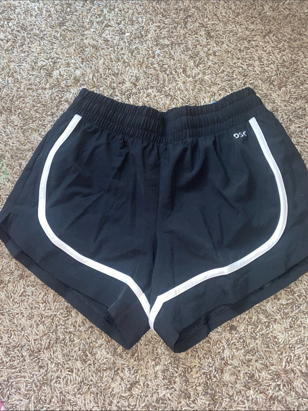 DSG Black Shorts with White Piping